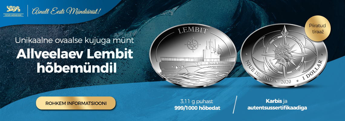 Allveelaev Lembitule pühendatud hõbemünt