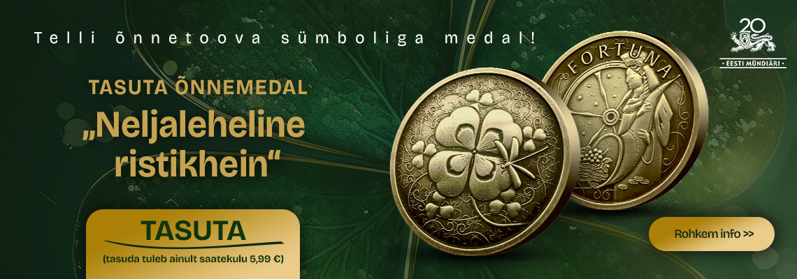 Tasuta õnnemedal „Neljaleheline ristikhein“