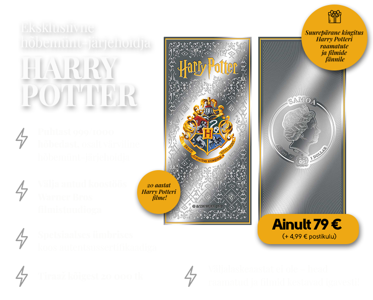 Hõbemünt-järjehoidja „Harry Potter“