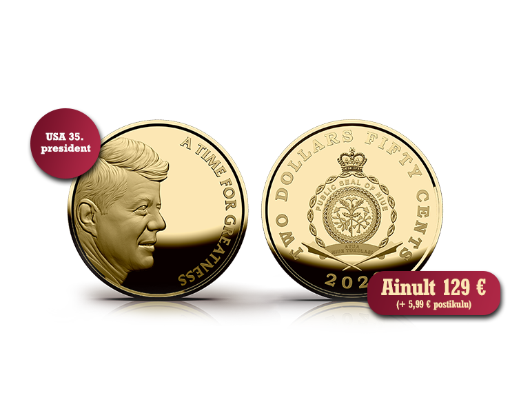 John F. Kennedy 105. sünniaastapäevale pühendatud kuldmünt