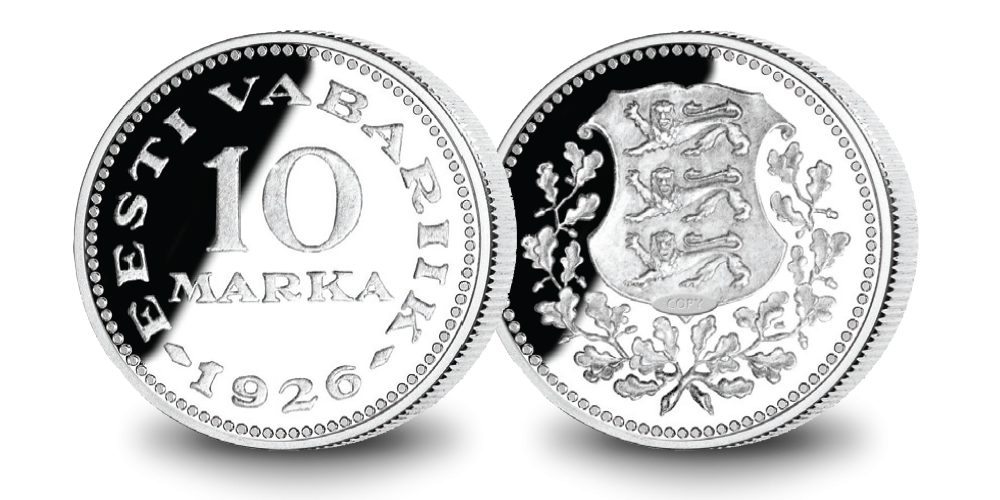 1926. aasta 10-margase mündi koopia