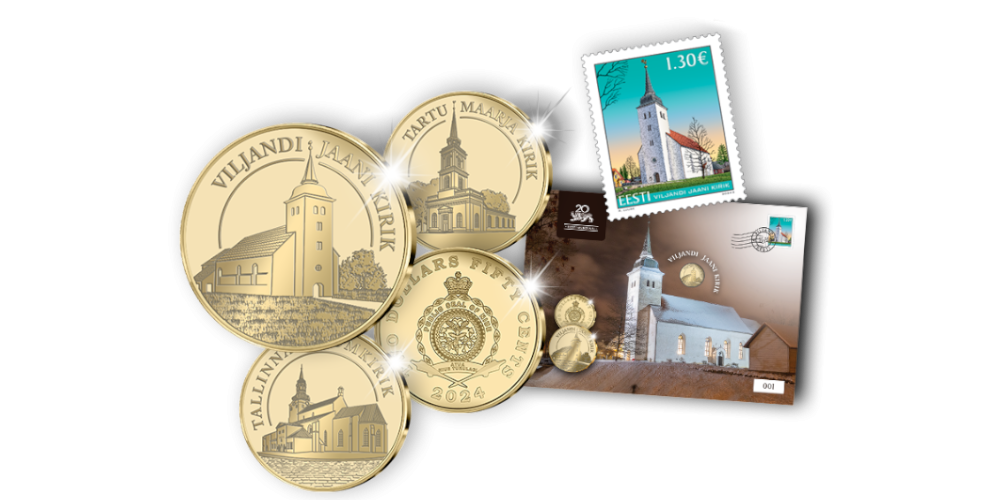 Puhtast kullast müntide kollektsioon „Eesti kaunimad kirikud“