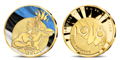 Eesti Vabariigi aastapäevale pühendatud kullatud medal