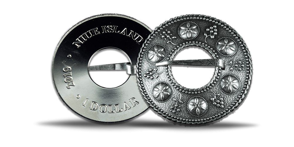 Silver coin inspired by the ancient baltic brooches Silver coin inspired by the ancient baltic brooches