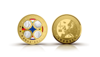 Medal „Belgia, Hollandi, Saksamaa ja Luksemburgi esimesed euromündid”