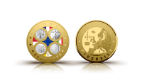 Medal „Itaalia, Vatikani, Monaco ja Prantsusmaa esimesed euromündid”