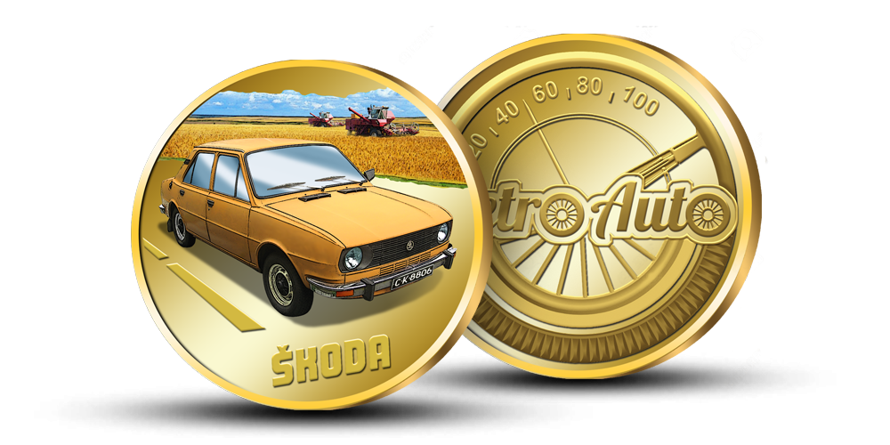 Kollektsiooni „Retro Auto“, medal „Skoda“