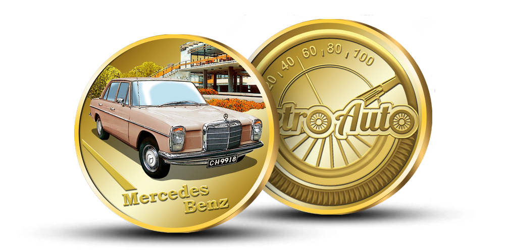 Kollektsiooni „Retro Auto“, medal „Mercedes Benz“