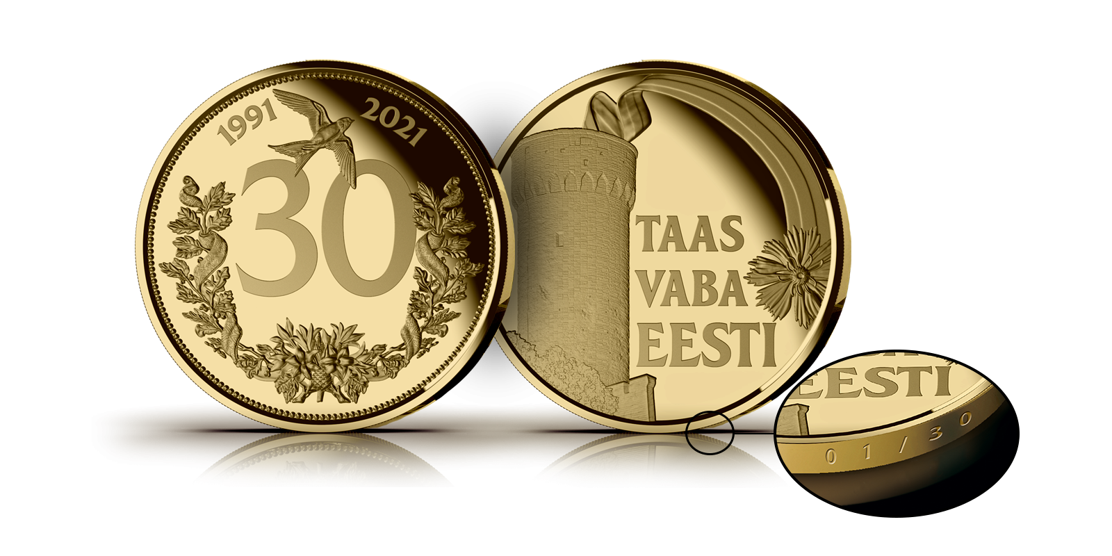 Kuldmedal „Taas vaba Eesti 30“ Kuldmedal „Taas vaba Eesti 30“