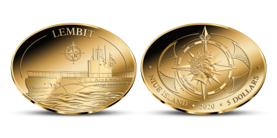 Allveelaev Lembitule pühendatud kuldmünt 