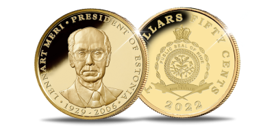 Kuldmünt „Lennart Meri – Eesti Vabariigi president” 2022