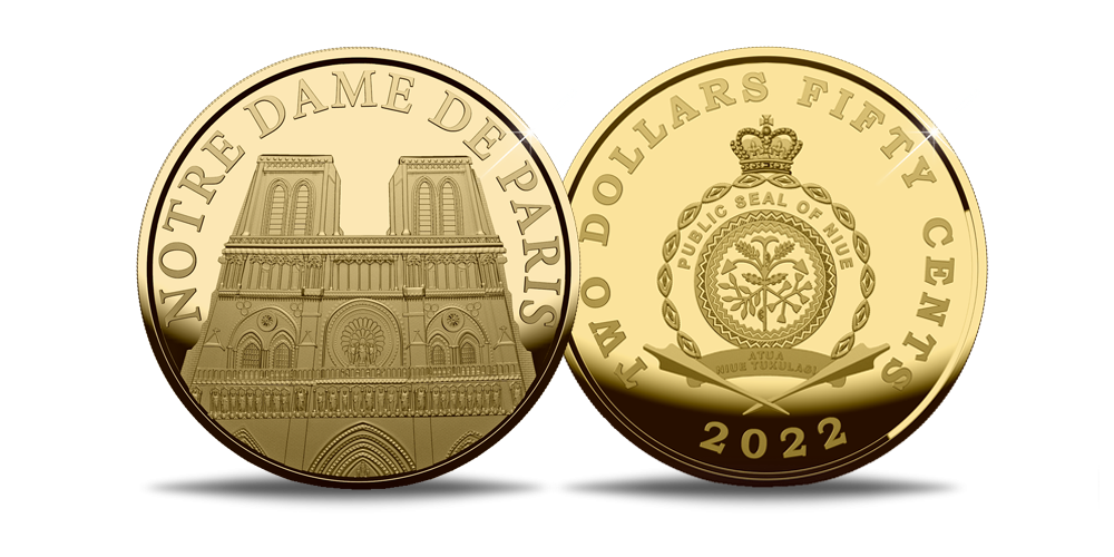 Kuldmünt „Pariisi Notre-Dame'i katedraal“ Kuldmünt „Pariisi Notre-Dame'i katedraal“