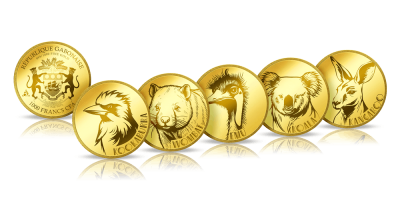 Kuldmüntide komplekt „Austraalia loomad“