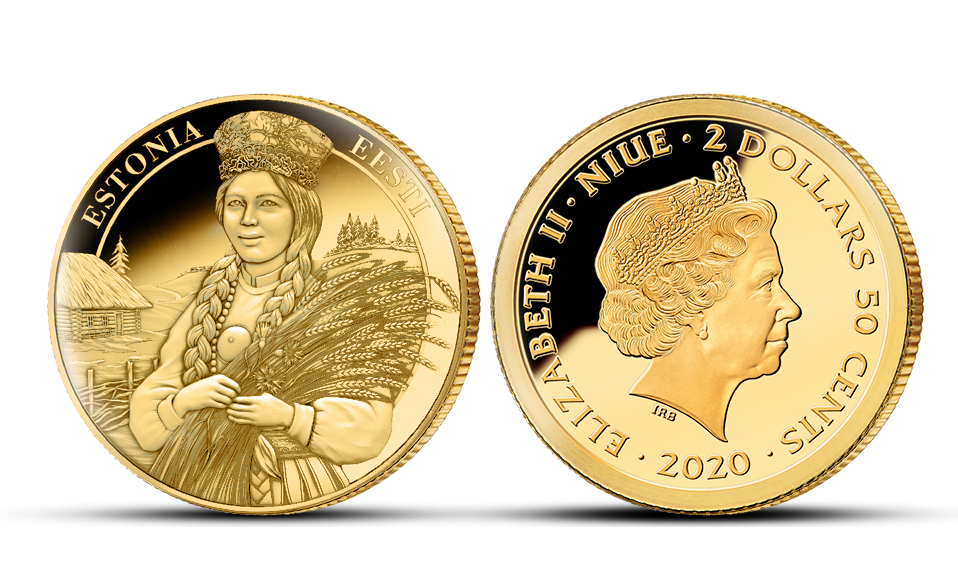 Kuldmünt „Eestimaa kaunis naine“ (0,5 g)