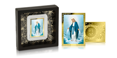 Puhtast kullast münt „Pühima Neitsi Maarja pärispatuta saamine“