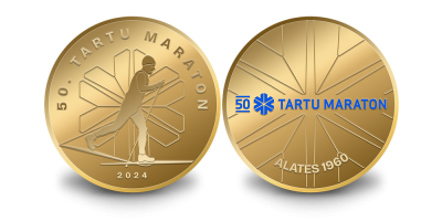 Kullatud meenemedal „50. Tartu Maraton“