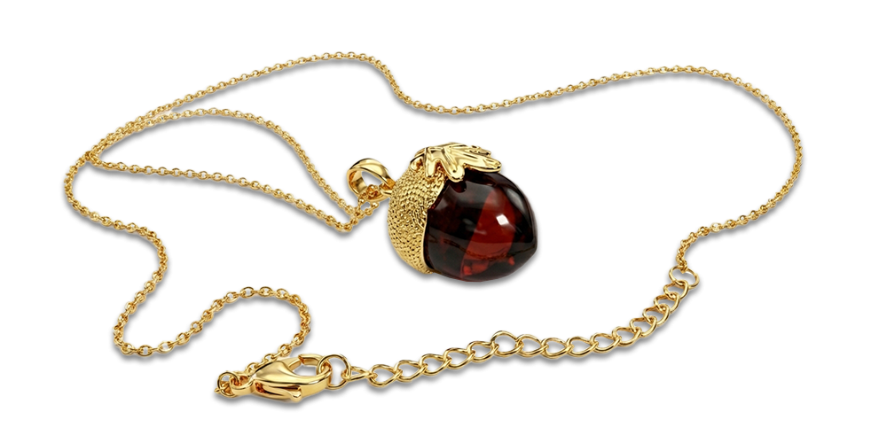 Kullatud ripats merevaiguga „Tammetõru“