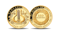 Kullatud medal „150 aastat laulupidu“