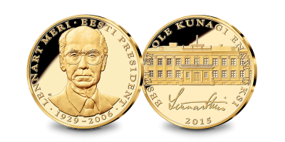 President Lennart Merile pühendatud kullatud medal
