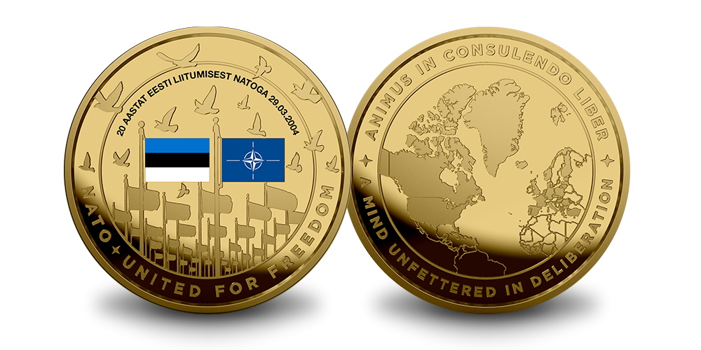 Kullatud meenemedal „20 aastat Eesti liitumisest NATOga“