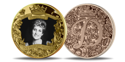 Humaniumi metallist mündikomplekt „Südamete printsess Diana“
