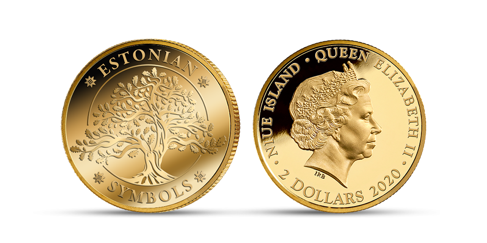 Puhtast kullast müntide kollektsioon „Eestimaa sümbolid“