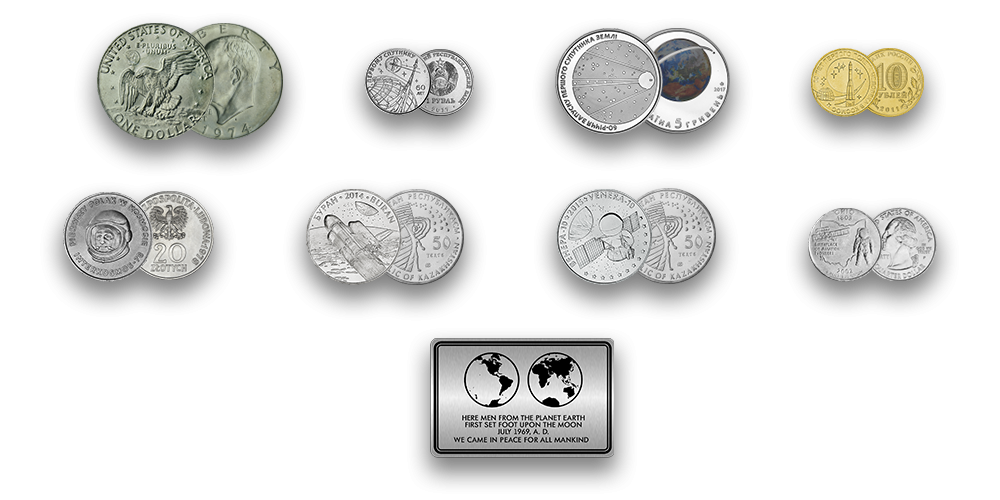 Autentsete müntide komplekt „Kosmose vallutamine“ Autentsete müntide komplekt „Kosmose vallutamine“