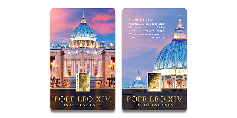 Paavst Leo XIV-le pühendatud puhtast kullast münt1