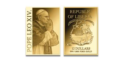 Paavst Leo XIV-le pühendatud puhtast kullast münt