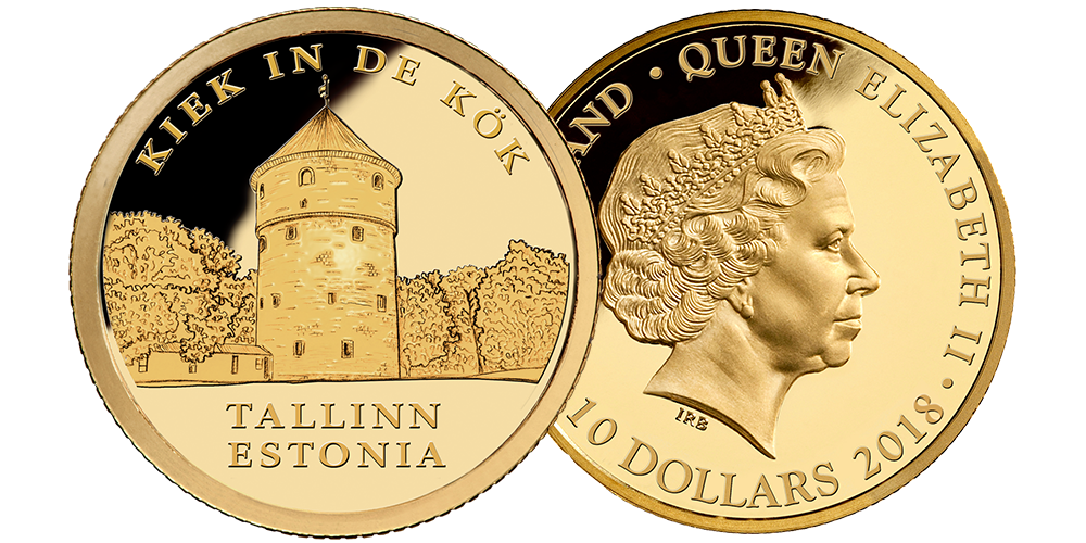Pure gold coin honoring historic fortification of Tallinn Pure gold coin honoring historic fortification of Tallinn
