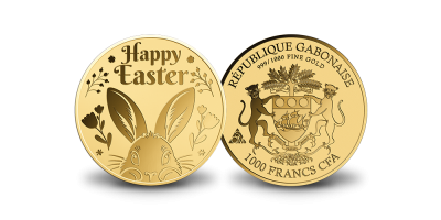 Puhtast kullast münt „Häid lihavõtteid“