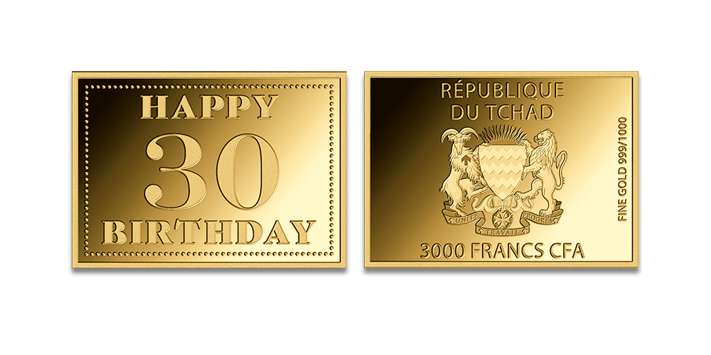 Puhtast kullast münt „Head 30. sünnipäeva“