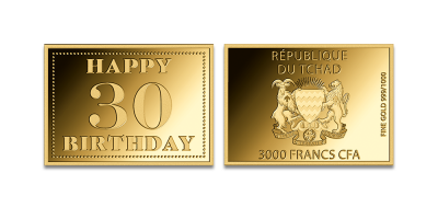 Puhtast kullast münt „Head 30. sünnipäeva“