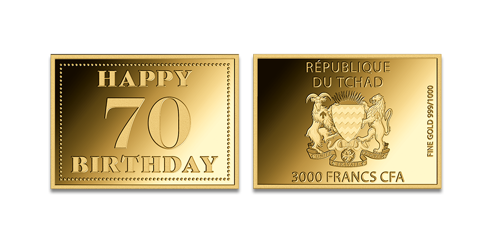 Puhtast kullast münt „Head 70. sünnipäeva“