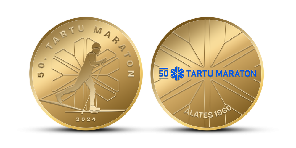 Ülekullatud meenemedal „50. Tartu maraton“