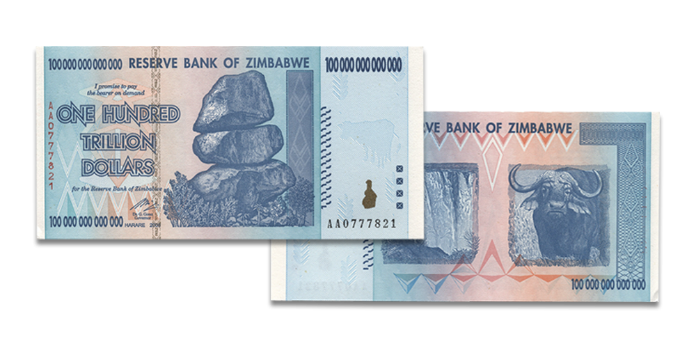 Zimbabwe saja triljoni dollarine pangatäht