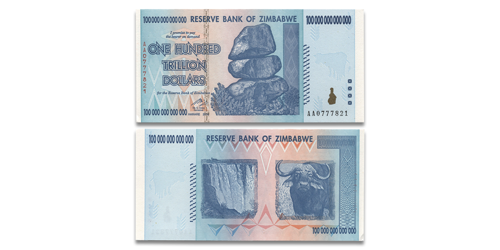 Zimbabwe saja triljoni dollarine pangatäht1