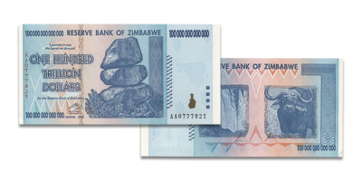 Zimbabwe saja triljoni dollarine pangatäht